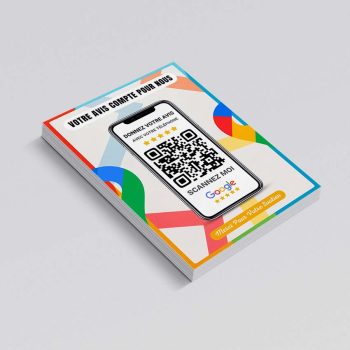 QR Code sur Flyer A6 pour avis Google