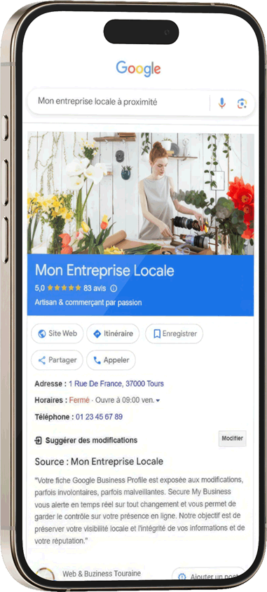 Création fiche Google Business Profile pour artisans et commerçants